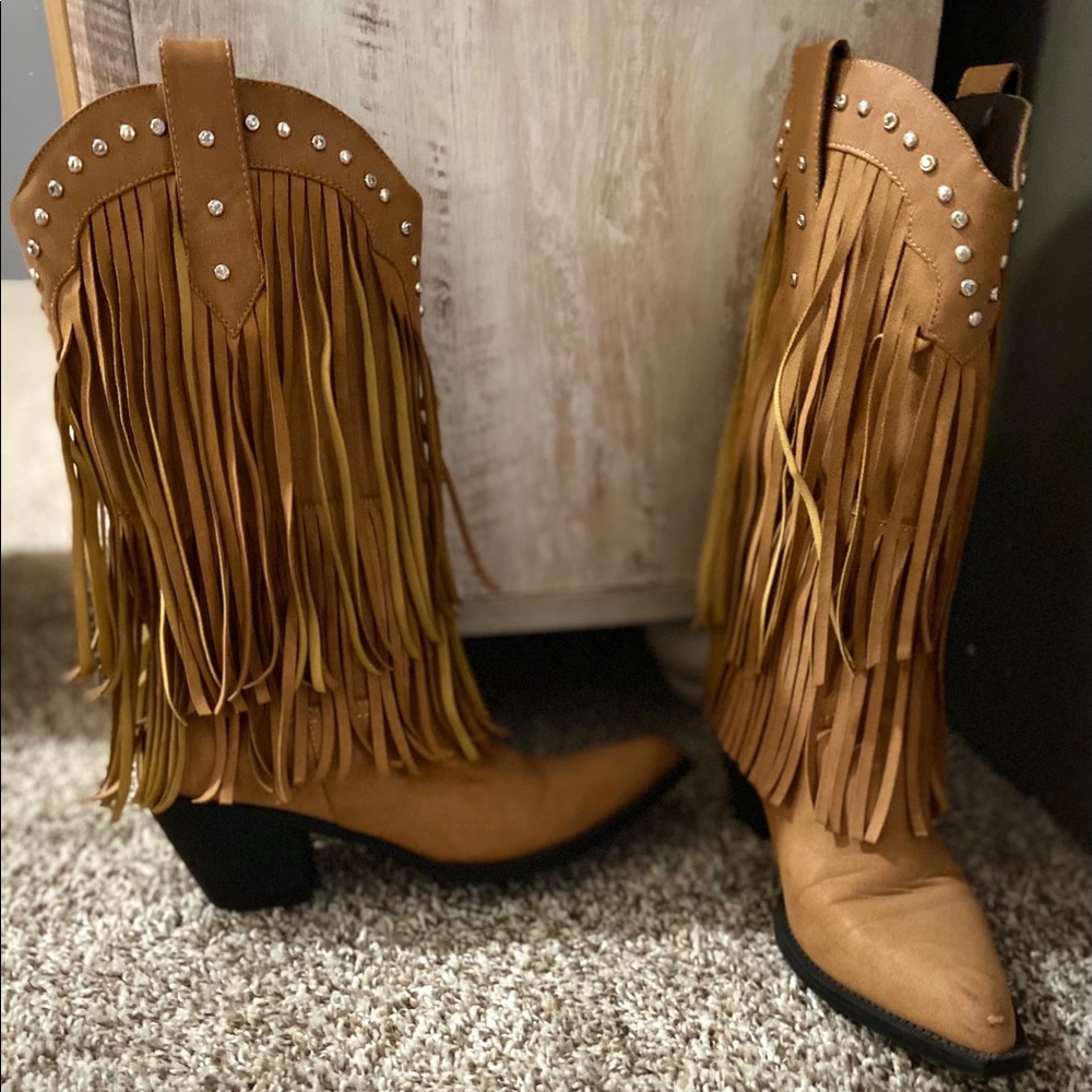 Fringe Cowboy Boots